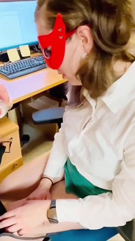 Office Cum Eating, Day at the Office, Soda Blowjob and Cum, Cheating Wife Sucks Boss Dick and Eats His Cum