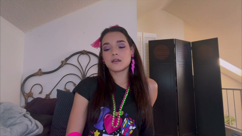 Tied_Tales: Zara's Sultry '80s Jerk off Instruction - POV Neon Seduction Awaits!