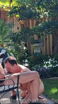 Stepdaddy Jay Taylor Gets Backyard Blowjob