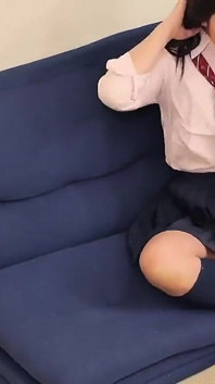 Japanese babe takes big black cock inside her