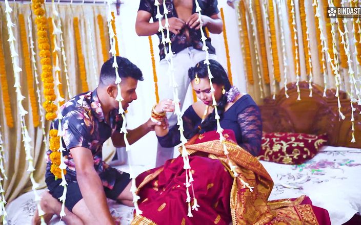 Cine Flix Media: Desi indyjska duże cycki świeżo poślubiona milf żona gangbang z przyjacielem męża