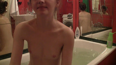 Dirty fantasy: Wet Stepdaughter in a Hot Bath