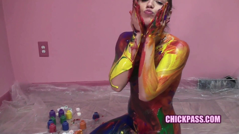 ChickPass Amateurs: Sapık üniversiteli lina boyayla kaplı