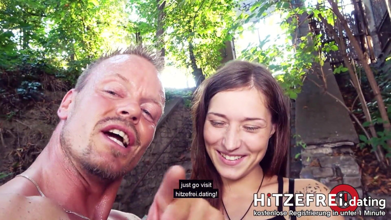 Hitzefrei: Outdoor fuck! Teen Mina's pussy eats a creampie!
