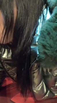 Milfycalla Ep 137 Stepmom Was Face-fucked. Cum on Shiny and Fluffy Jacket.