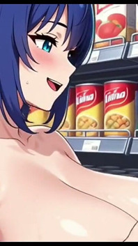 Funny Jokes and Boobs in Supermarket, Ai Animation
