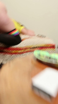Yellow T-shirt & Rainbow Socks Halloween Fun Part 1