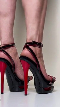 Worshipper Commanded to Lick High Heels by the Empress Empress Bella