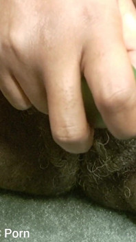 Rubbing Fingering My Hairy Pussy Stimulating My Clit with Vibrator