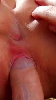 Super hot blonde milf gets sprayed with a hot load on her big tits