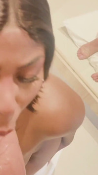 Beautiful Dark-skinned Woman Sucks White Cocks Like a Bitch-perfect Ebony BBW Goddess.