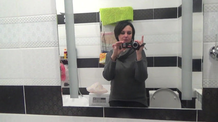 Sexy Milf: Kate pissing a lot with hairy pussy after long desperation