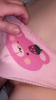You Are so Lucky to Watch My Tight Pussy in Cute Panties Penetration