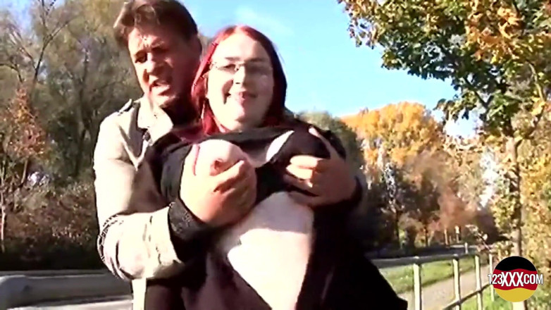 123XXX - Fucked Amateurs in Germany!: Chubby Redhead Takes a Hard Dick Outdoors