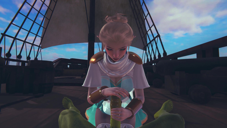 Waifu club 3D: Elf comel melancap zakar orc pov