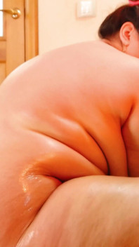 BBW, Massive Ölige Möpse Reiten Deinen Schwanz
