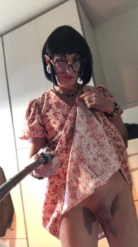 Andreina the Sissy Wearing Black Nails