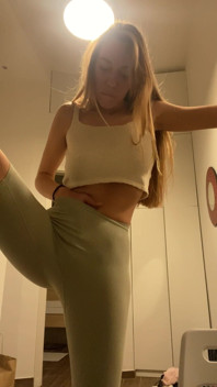 Playful Hand in Shorts Stroking Pussy