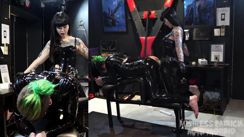 KinkyFemdomTV: ラテックスのスラットがパトリシアとセックス