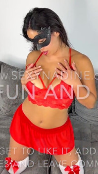 Hot Slut Riding on Dildo and Will Blow Your Big Coock, Finally You Can Come in Her Mouth