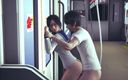 Waifu club 3D: Vän knullade en tjej i en tågbil