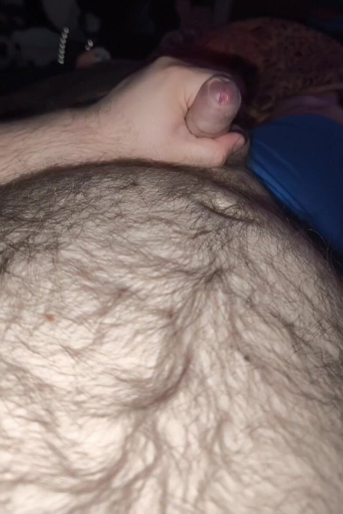 BearPup Akuma: Fat Bear Jacking off &amp; Cumming on Hairy Belly