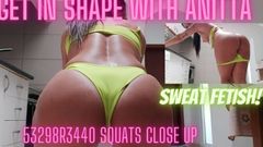 Anitta: Training und strippen mit verschwitzter Anitta
