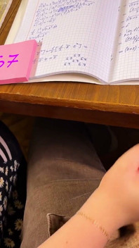 College Girl 67 Six-seven - Teasing Him Under the Desk During Math. Cum on Wristwatch