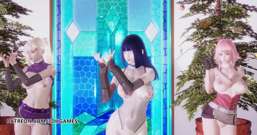 3D-Hentai Games: Twice - Fühle speziellen nackten tanz Ino Sakura Hinata 3D erotischer tanz...