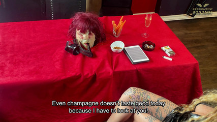 Dominatrix Frida: Humiliating the Powerless Slave at the Dining Table (223)