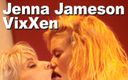 Edge Interactive Publishing: Jenna Jameson और vixxxen लेस्बियन स्ट्रिप वाइब्रेट खाती हैं