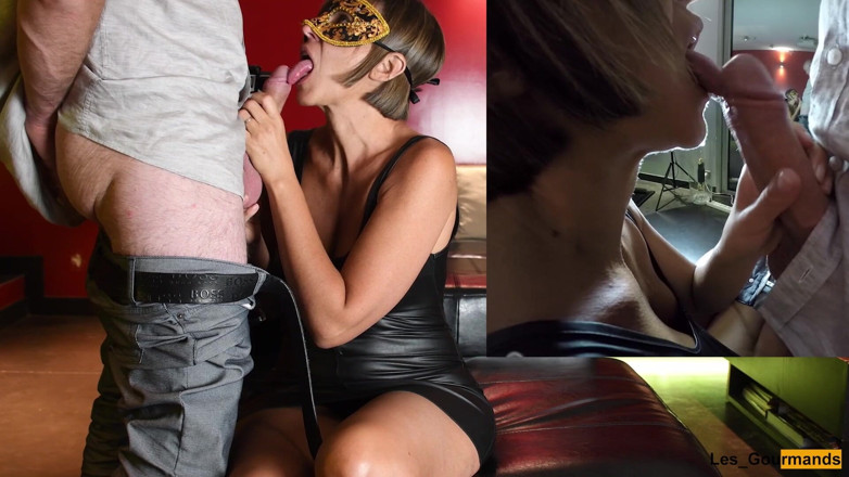 Les Gourmands: MILF i wetlook suger innan doggystyle och tar stor belastning...