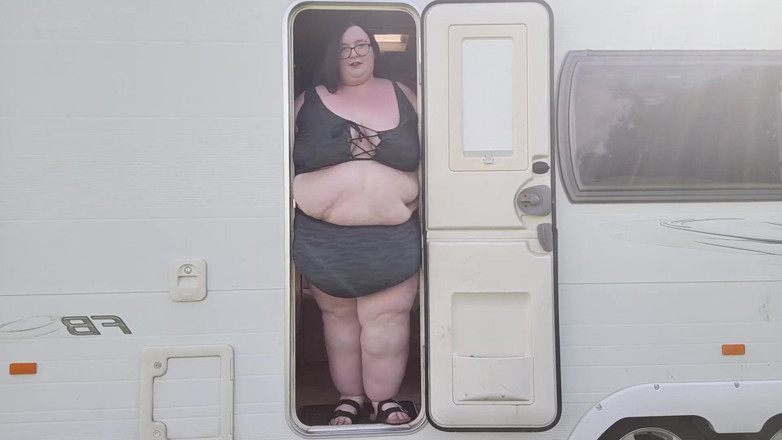 SSBBWLadyBrads: Caravan tiny door part 2