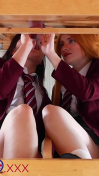 Ellie i Victoria milk a guys kutas i get their uniforms covered in cum