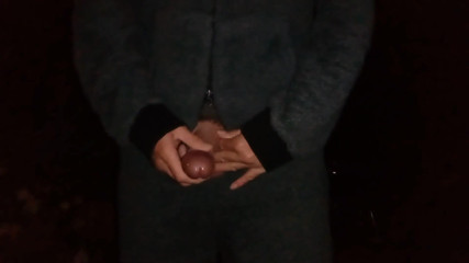 Rockardglans: Night Time Onesie Wank Outdoors - Rockard Stepdaddy