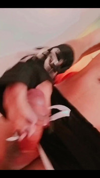 Masturbating