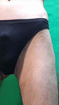 Black Thong Try on