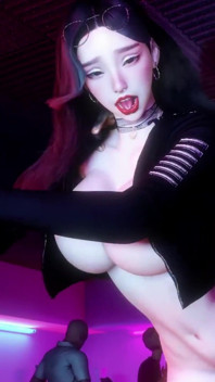 3D BBW Mature Stripper Got Fucked by BBC in Public
