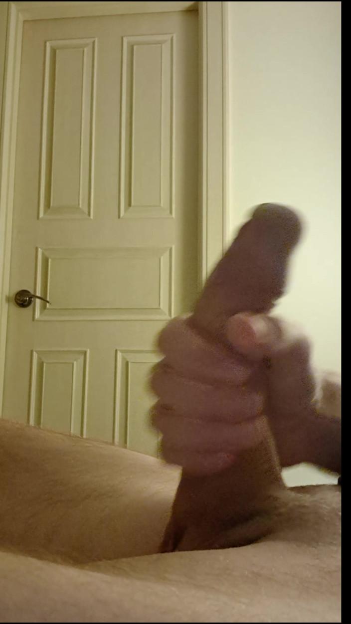 SkinnyWithAHugeDick: I Wank Outside My Step Sisters Bathroom to See if...