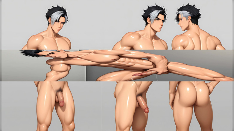 LustMen: Pretty Soft Alt Boy Jerking with Thick Zucchini Twist Standing