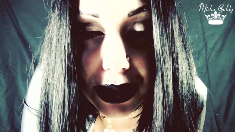 Goddess Misha Goldy: ゴスdarkside喫煙JOIといじめ