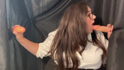 cutejayne: Busty BBW glory hole job interview