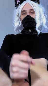 Sissy Femboy Rides a Dildo and Fucks Herself in the Ass Until She Cums
