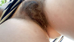 Cuteblonde666: Kencing di luar awek berbulu
