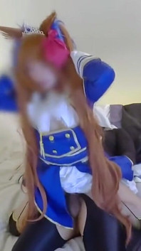 Tanpa sensor. Pertemuan cosplay rahasia dengan scarlet cosplay populer yang sudah menunggu untuk bertemu.