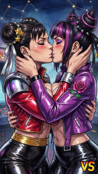 Sexy Chun Li and Jury Kiss (ai)