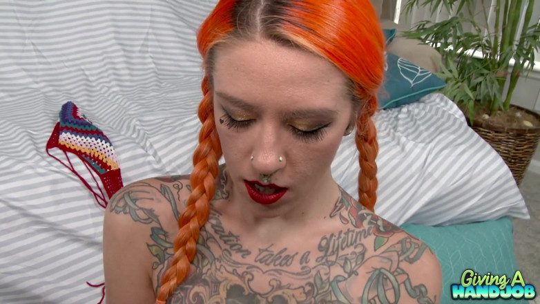 Giving A Handjob: Alt Goddess Quinn Carter POV Handjob and Swallows It All