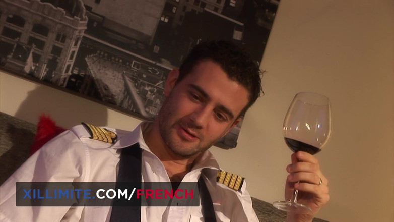 French girls at work: A Cabin Crew Diner Ends up in an Orgy