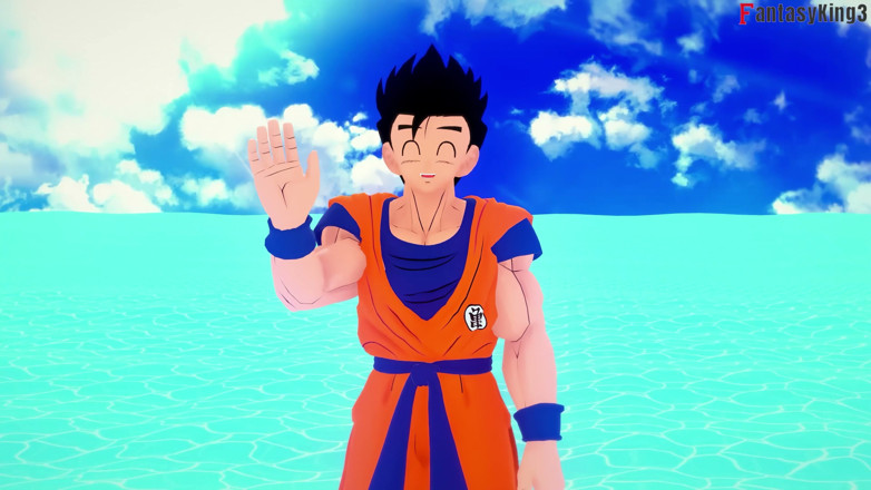 Fantasy king: Krillin quasi trova Android 18 e Roshi scopata - dragon Ball zex...