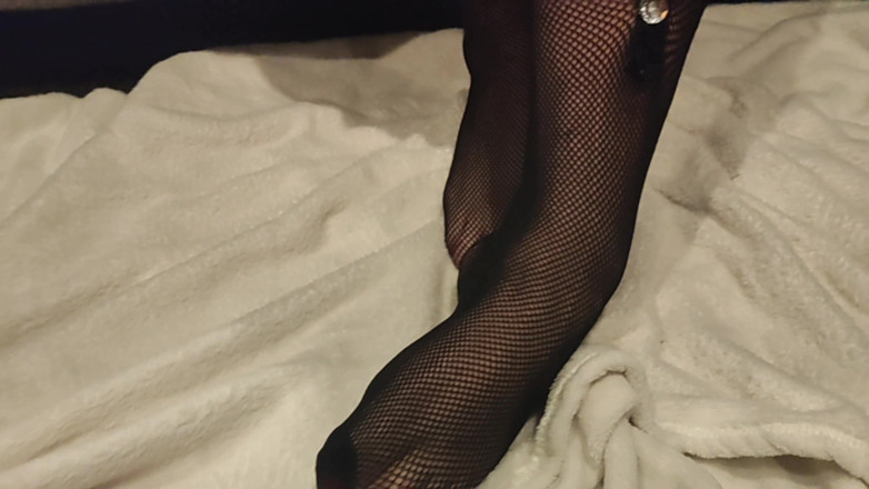 Jmgameplay: Amazing footjob. Black stockings. Foot fetish 4K